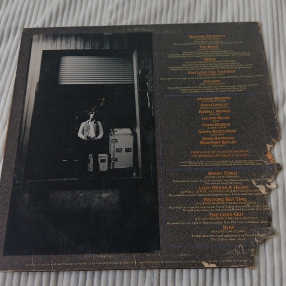 Jackson Browne-Running On Empty-1977 12” Record - Picture 2 of 4